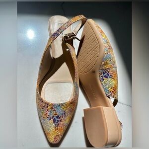 Alex Marie Multicolor Slingback Heels